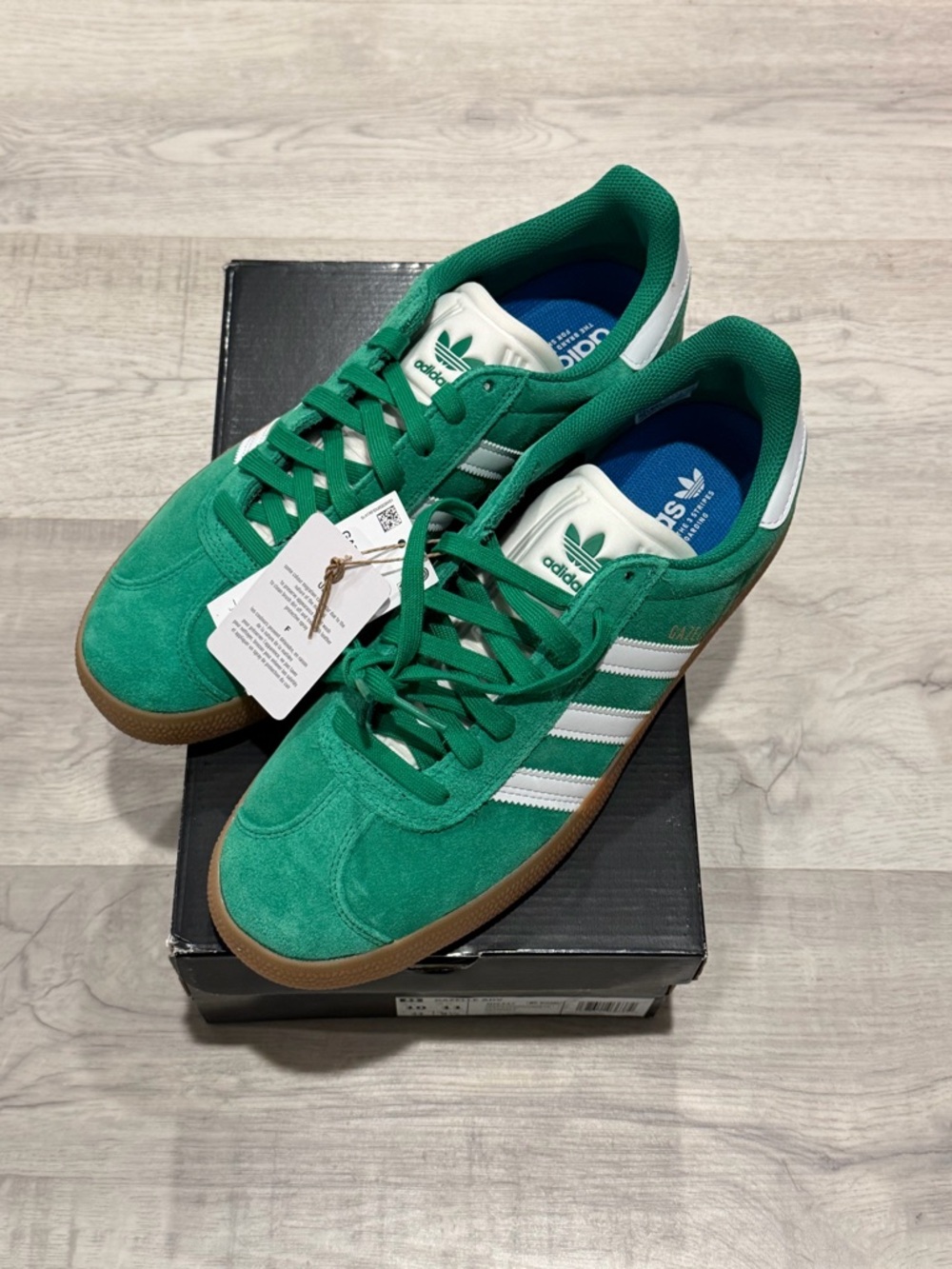 Adidas Gazelle ADV Skateboarding sz 10 Green Suede Sneakers
